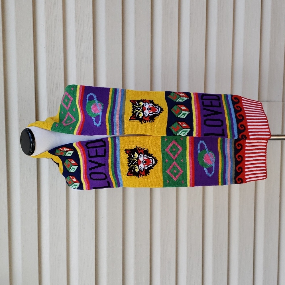 GUCCI LIMITED EDITION KNIT ANGRY CAT 'LOVED' SCARF MUFFLER WRAP UNISEX